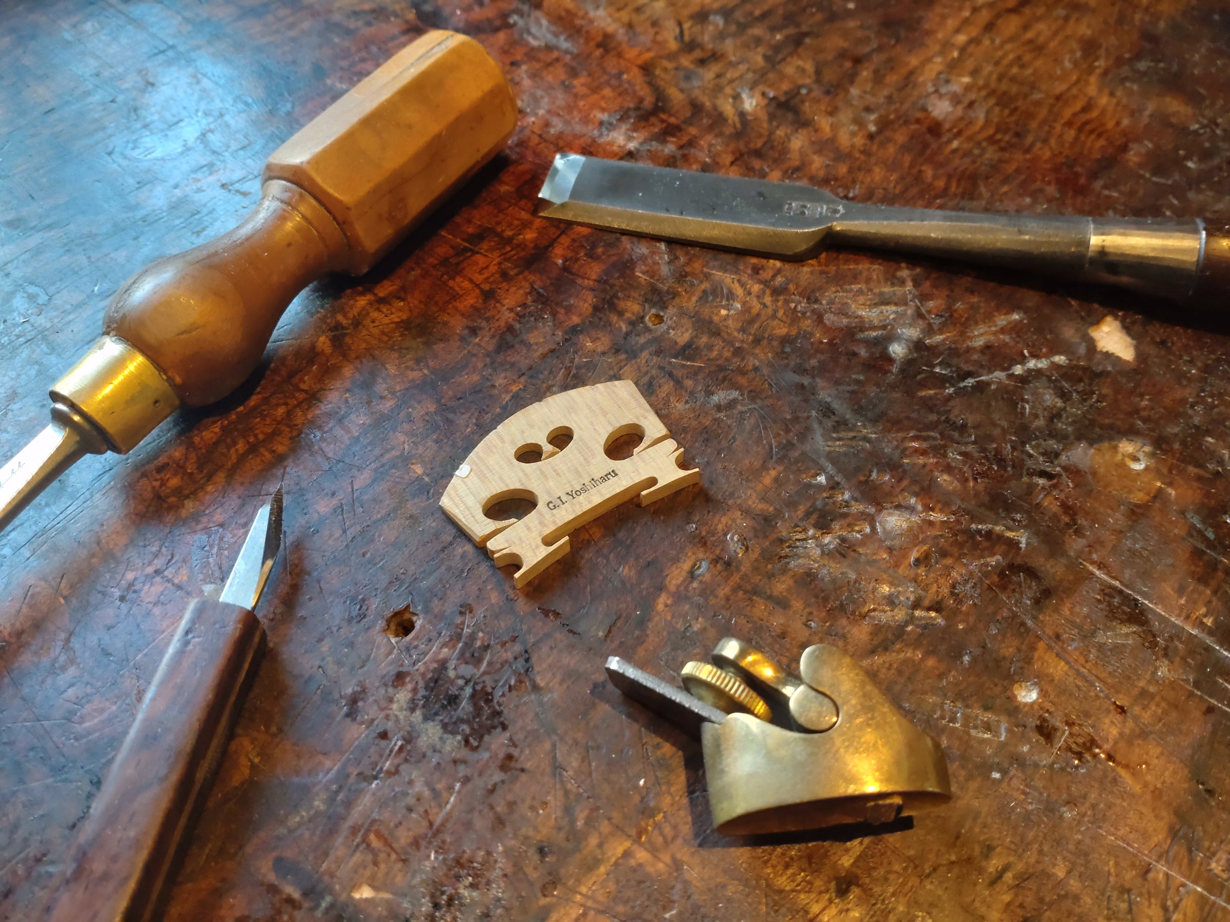 greenlab⚠️バイオリンフィッティング　ジョルジオスコラーリ純正 バイオリン用フィッティングセット（エボニー／クローム金具